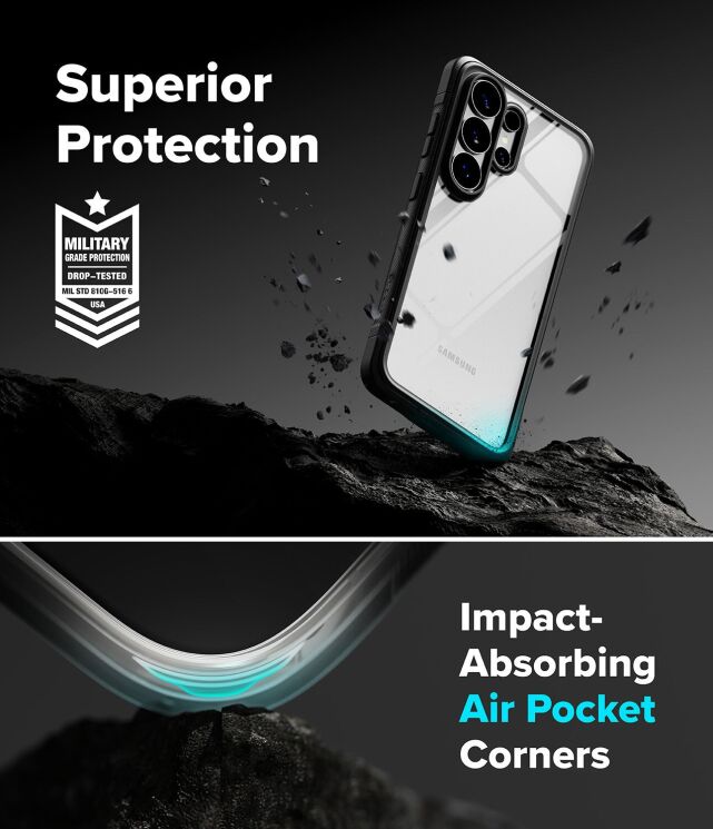 Защитный чехол Ringke Fusion Bold для Samsung Galaxy S26 Ultra (S948) 8800328814547 - Black: фото 10 из 16