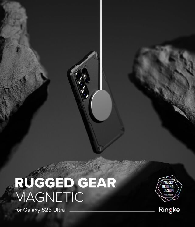Защитный чехол Ringke Rugged Gear Magnetic для Samsung Galaxy S25 Ultra (S938) 8800274969414 - Black: фото 2 из 19