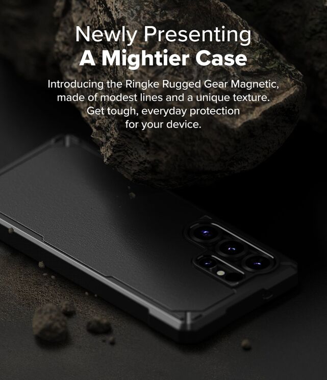 Защитный чехол Ringke Rugged Gear Magnetic для Samsung Galaxy S25 Ultra (S938) 8800274969414 - Black: фото 7 из 19