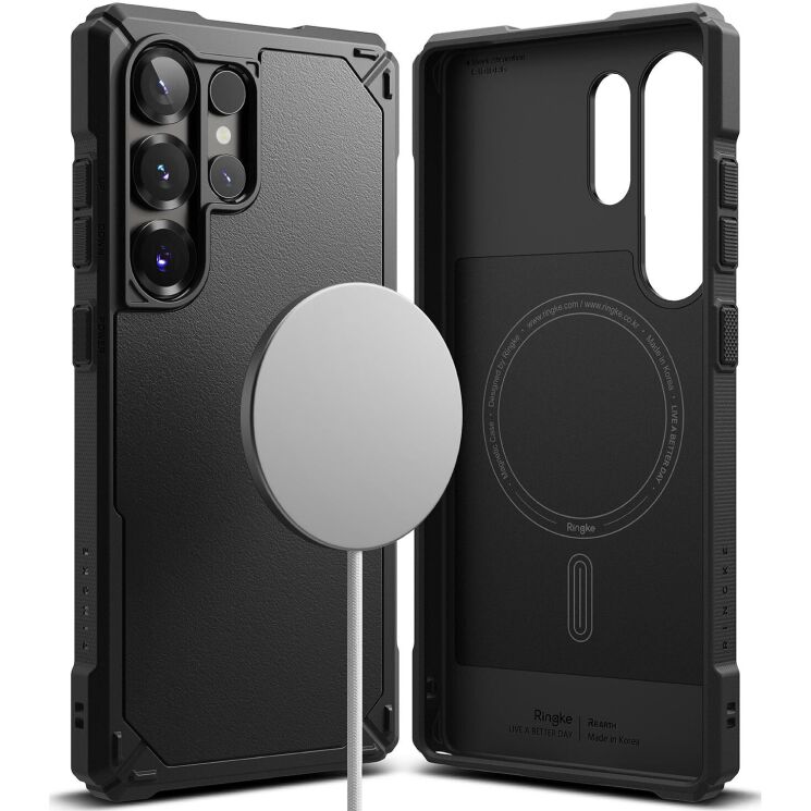 Защитный чехол Ringke Rugged Gear Magnetic для Samsung Galaxy S25 Ultra (S938) 8800274969414 - Black: фото 1 из 19