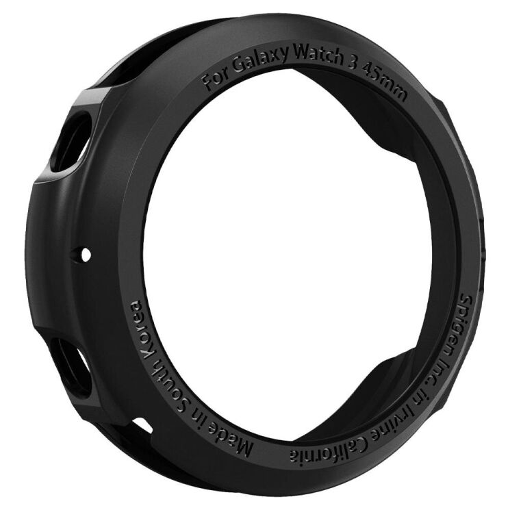 Защитный чехол Spigen (SGP) Liquid Air Case для Samsung Galaxy Watch 3 (45mm) - Black: фото 8 из 14
