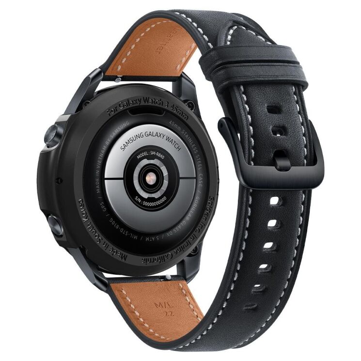 Защитный чехол Spigen (SGP) Liquid Air Case для Samsung Galaxy Watch 3 (45mm) - Black: фото 7 из 14