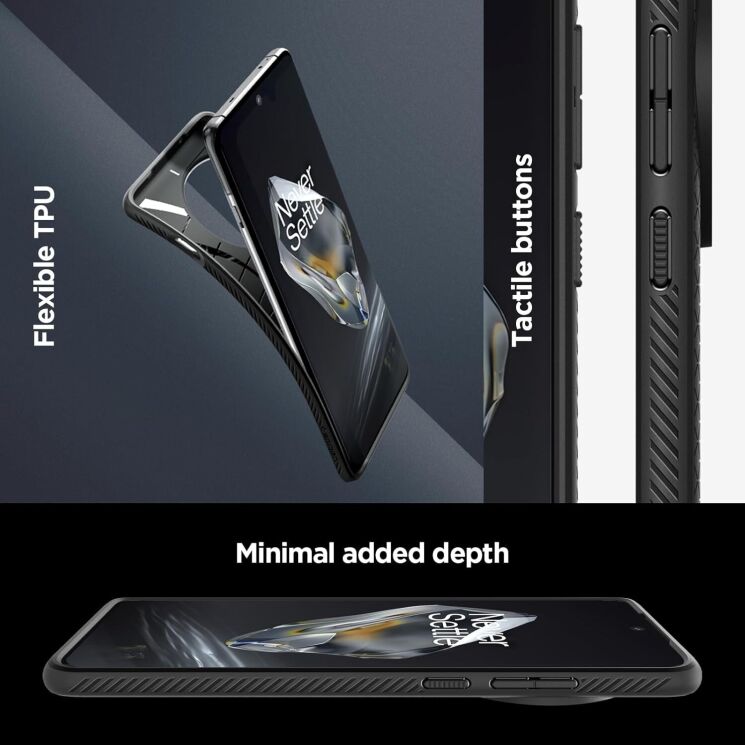 Захисний чохол Spigen (SGP) Liquid Air для OnePlus 12 (ACS07375) - Matte Black: фото 18 з 18