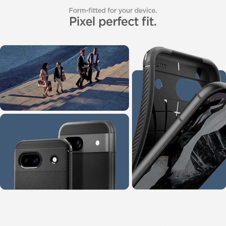 Захисний чохол Spigen (SGP) Rugged Armor для Google Pixel 8A - Matte Black: фото 12 з 16