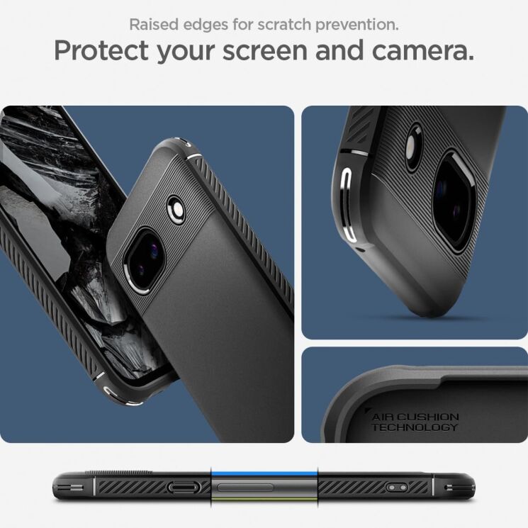 Захисний чохол Spigen (SGP) Rugged Armor для Google Pixel 8A - Matte Black: фото 15 з 16