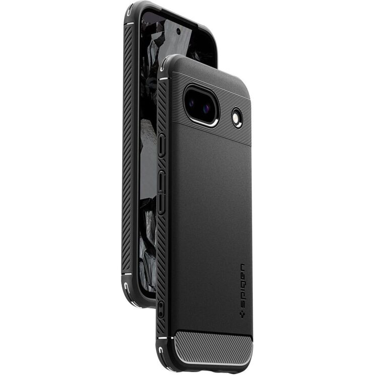 Захисний чохол Spigen (SGP) Rugged Armor для Google Pixel 8A - Matte Black: фото 4 з 16