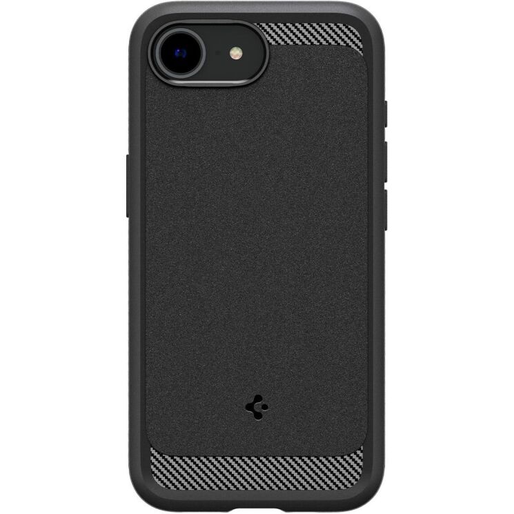 Защитный чехол Spigen (SGP) Rugged Armor (MagFit) для Apple iPhone 16e (ACS09152) - Matte Black: фото 2 из 16