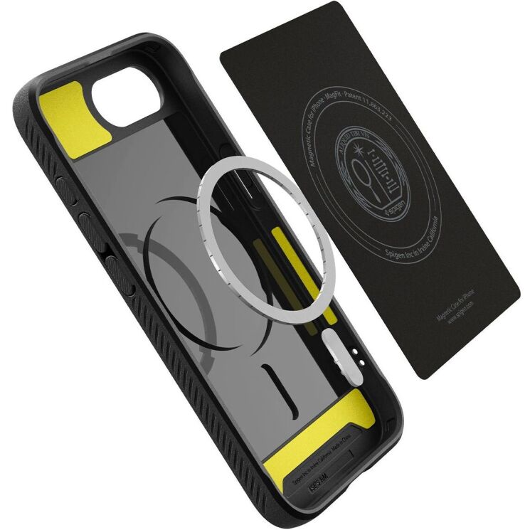 Защитный чехол Spigen (SGP) Rugged Armor (MagFit) для Apple iPhone 16e (ACS09152) - Matte Black: фото 7 из 16