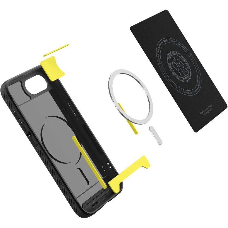 Защитный чехол Spigen (SGP) Rugged Armor (MagFit) для Apple iPhone 16e (ACS09152) - Matte Black: фото 6 из 16