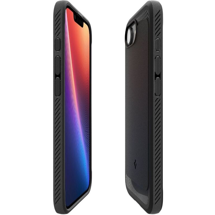 Защитный чехол Spigen (SGP) Rugged Armor (MagFit) для Apple iPhone 16e (ACS09152) - Matte Black: фото 5 из 16