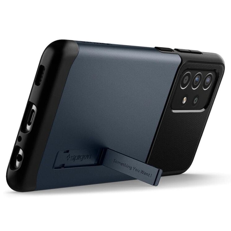 Защитный чехол Spigen (SGP) Slim Armor для Samsung Galaxy A52 (A525) - Metal Slate: фото 3 из 8