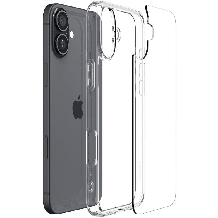 Защитный чехол Spigen (SGP) Ultra Hybrid для Apple iPhone 16 Plus - Crystal Clear: фото 4 из 13