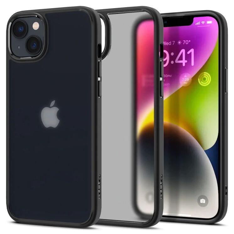 Защитный чехол Spigen Ultra Hybrid для iPhone 14 (ACS05047) - Frost Black: фото 1 из 13