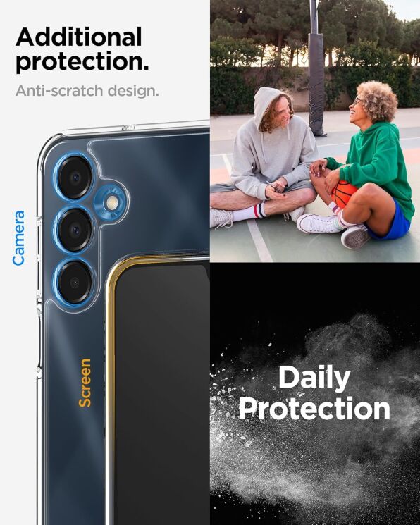 Защитный чехол Spigen (SGP) Ultra Hybrid для Samsung Galaxy A16 (A165) ACS08890 - Crystal Clear: фото 13 из 14