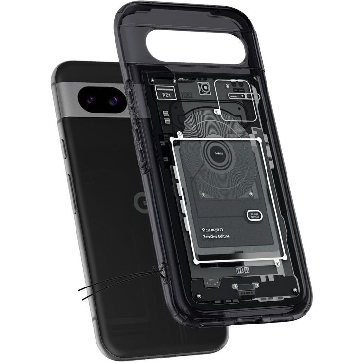 Защитный чехол Spigen (SGP) Ultra Hybrid Zero One для Google Pixel 8A (ACS07261) - Black: фото 4 из 16