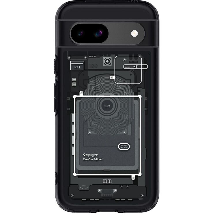 Защитный чехол Spigen (SGP) Ultra Hybrid Zero One для Google Pixel 8A (ACS07261) - Black: фото 2 из 16