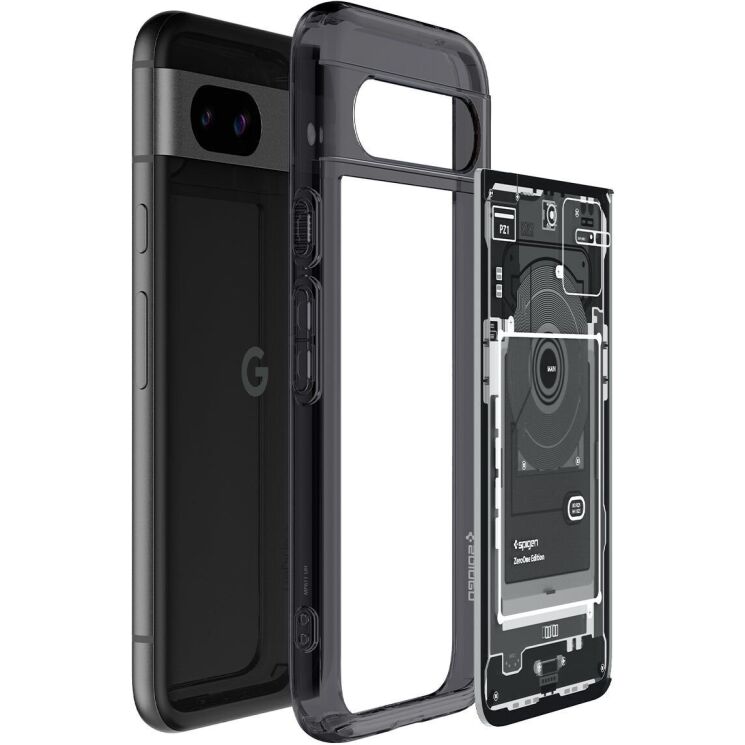 Защитный чехол Spigen (SGP) Ultra Hybrid Zero One для Google Pixel 8A (ACS07261) - Black: фото 5 из 16