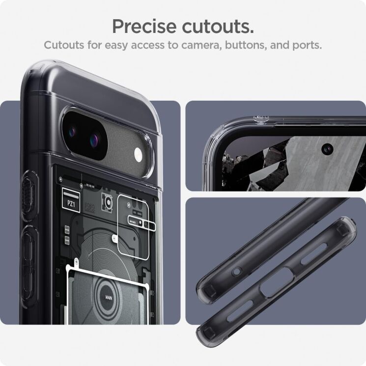 Защитный чехол Spigen (SGP) Ultra Hybrid Zero One для Google Pixel 8A (ACS07261) - Black: фото 13 из 16