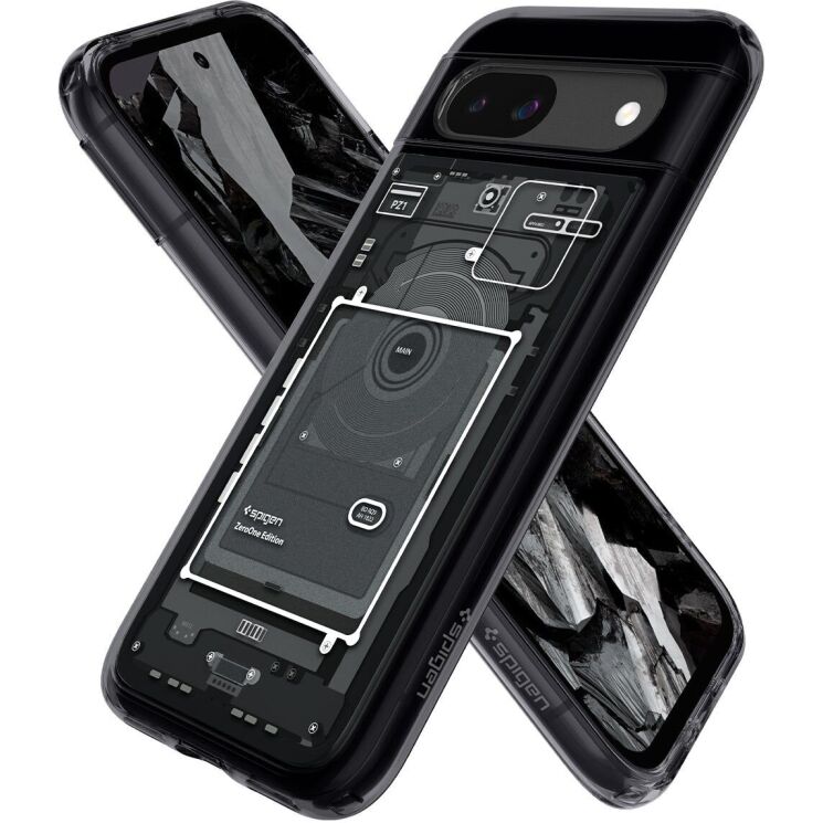 Защитный чехол Spigen (SGP) Ultra Hybrid Zero One для Google Pixel 8A (ACS07261) - Black: фото 3 из 16