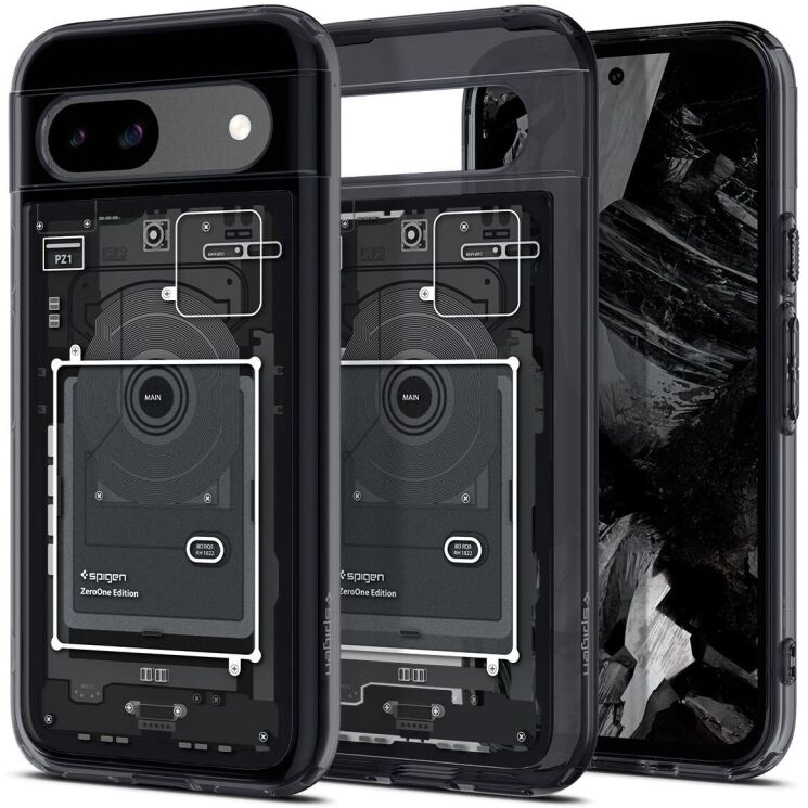 Защитный чехол Spigen (SGP) Ultra Hybrid Zero One для Google Pixel 8A (ACS07261) - Black: фото 1 из 16
