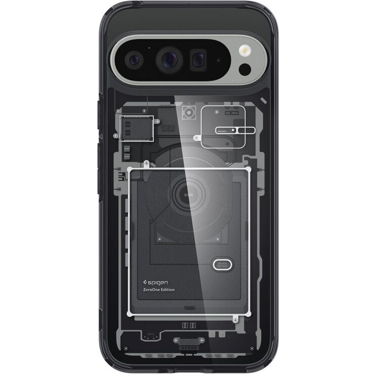 Защитный чехол Spigen (SGP) Ultra Hybrid Zero One для Google Pixel 9 Pro XL (ACS07722) - Black: фото 2 из 14