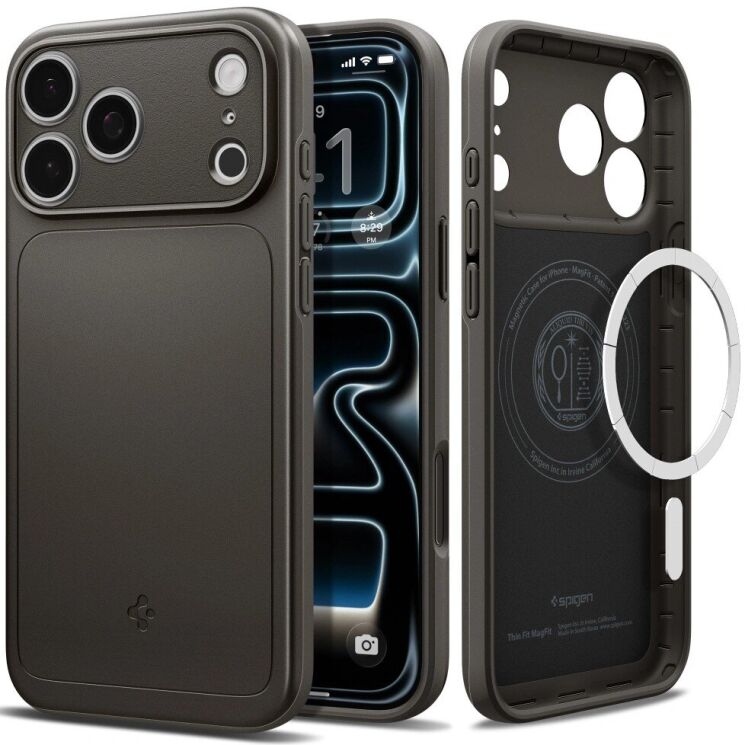 Захисний чохол Spigen Thin Fit (MagFit) для iPhone 18 Pro (ACS12146) - Gunmetal: фото 1 з 13