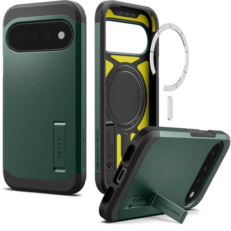 Захисний чохол Spigen Tough Armor (MagFit) для Google Pixel 11 (ACS11854) - Abyss Green: фото 1 з 12