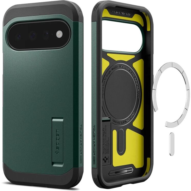Захисний чохол Spigen Tough Armor (MagFit) для Google Pixel 11 (ACS11854) - Abyss Green: фото 2 з 12