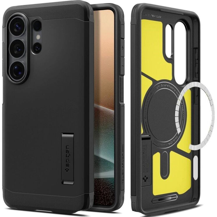 Захисний чохол Spigen Tough Armor (MagFit) для Samsung Galaxy S26 Ultra (S948) ACS10684 - Black: фото 2 з 13