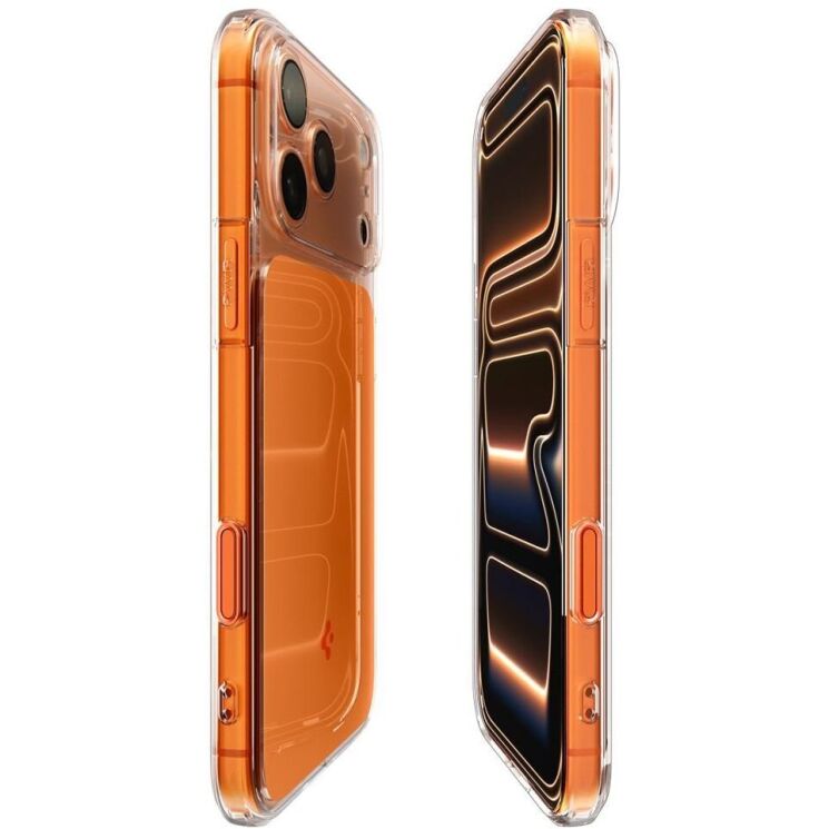 Захисний чохол Spigen Ultra Hybrid T MagFit для iPhone 17 Pro (ACS10477) - Glossy Orange: фото 6 з 15