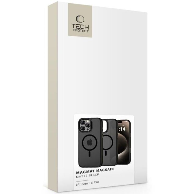 Захисний чохол Tech-Protect Magmat MagSafe для Apple iPhone 16 Pro - Matte Black: фото 2 з 5