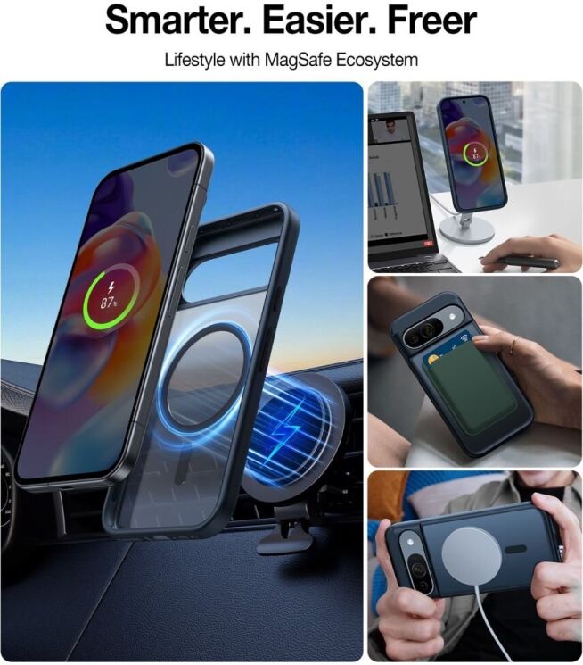 Защитный чехол TORRAS Guardian MagSafe для Google Pixel 9 / 9 Pro - Black: фото 3 из 8