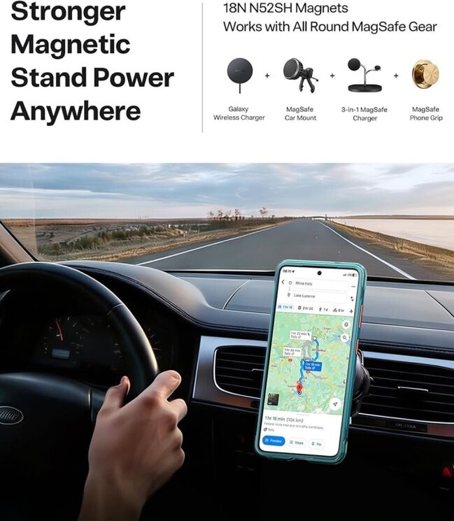 Захисний чохол TORRAS Ostand Q3 Air для Samsung Galaxy S26 Ultra - Dark Purple: фото 6 з 11