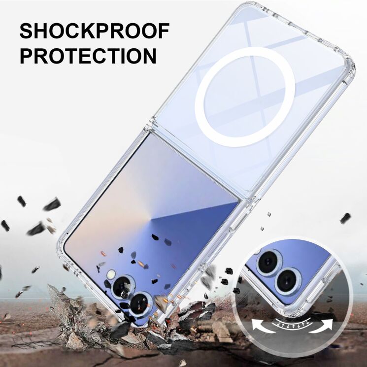 Захисний чохол UniCase AirBag MagSafe (FF) для Samsung Galaxy Flip 7 - Clear: фото 4 з 8