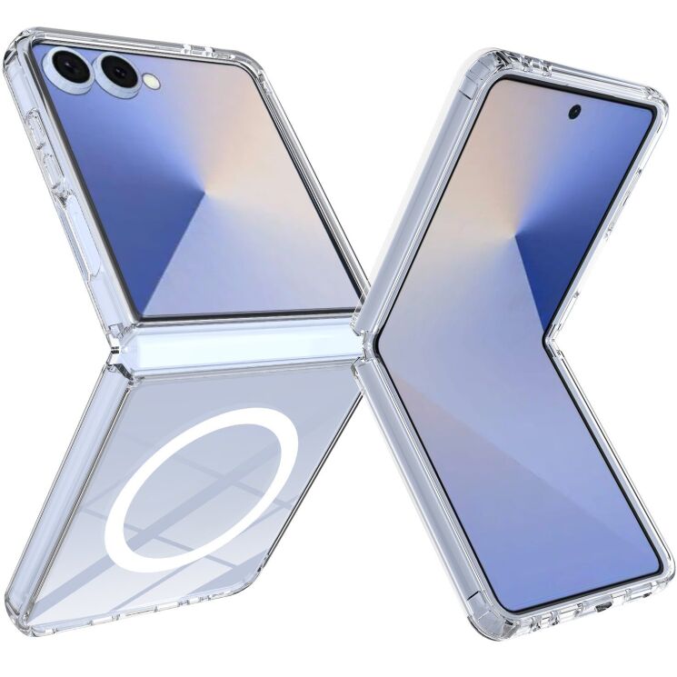 Захисний чохол UniCase AirBag MagSafe (FF) для Samsung Galaxy Flip 7 - Clear: фото 2 з 8