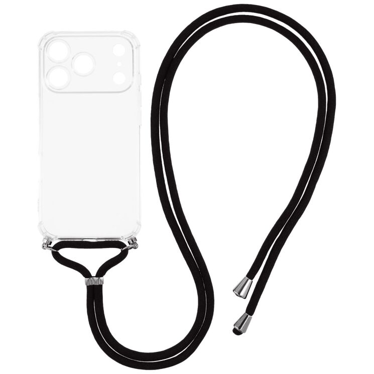 Захисний чохол UniCase AirBag with Strap для Apple iPhone 17 Pro Max - Transparent: фото 1 з 4