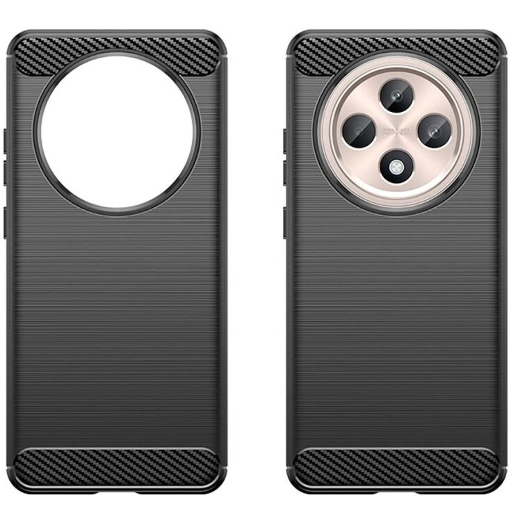 Защитный чехол UniCase Carbon для OPPO Reno 12 F/FS - Black: фото 2 из 8
