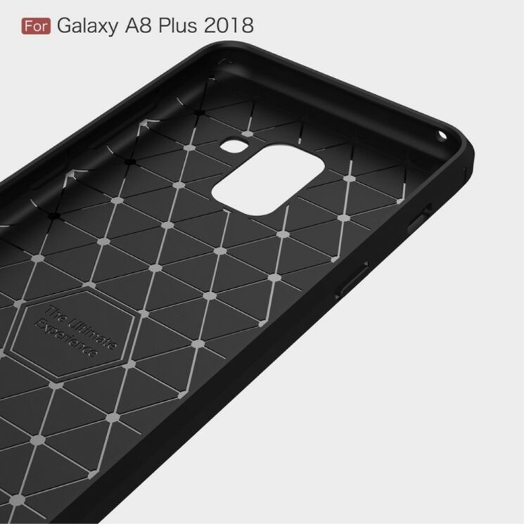 Защитный чехол UniCase Carbon для Samsung Galaxy A8+ 2018 (A730) - Dark Blue: фото 5 из 9