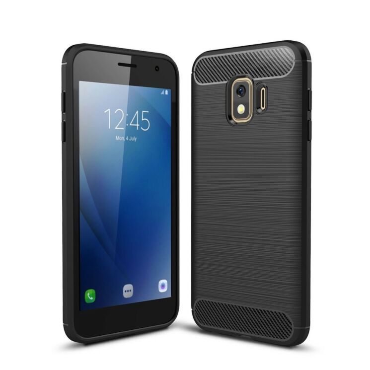 Защитный чехол UniCase Carbon для Samsung Galaxy J2 Core (J260) - Black: фото 1 из 8