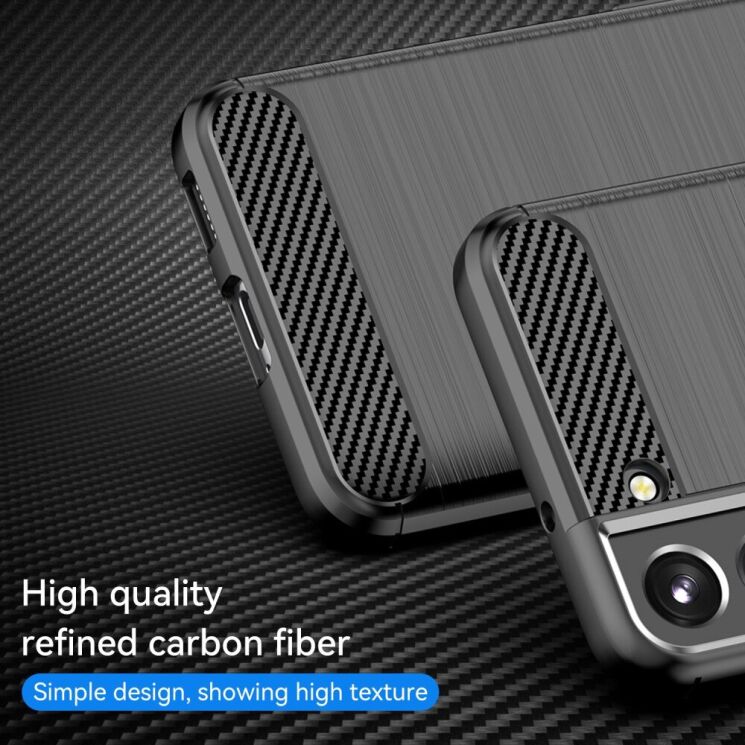 Защитный чехол UniCase Carbon для Samsung Galaxy S22 (S901) - Black: фото 2 из 9