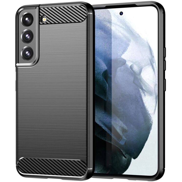 Защитный чехол UniCase Carbon для Samsung Galaxy S22 (S901) - Black: фото 1 из 9