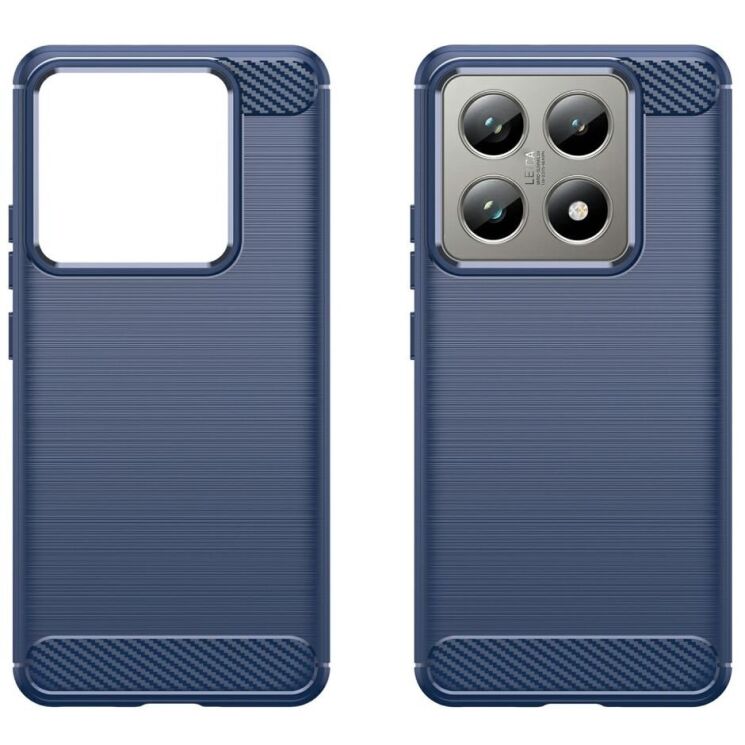 Захисний чохол UniCase Carbon для Xiaomi 14T / 14T Pro - Blue: фото 2 з 11