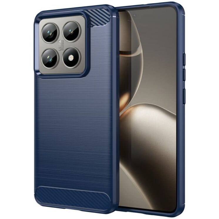 Захисний чохол UniCase Carbon для Xiaomi 14T / 14T Pro - Blue: фото 1 з 11