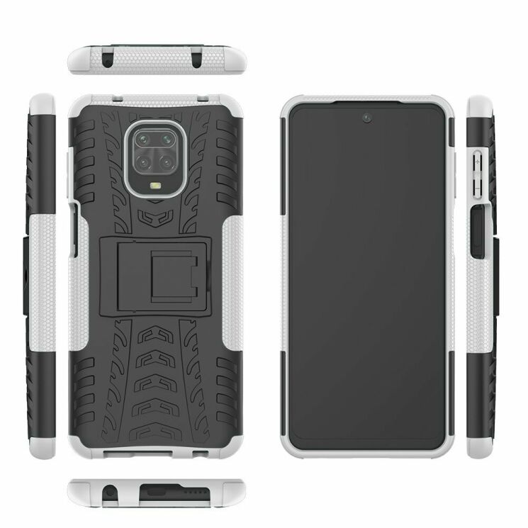 Защитный чехол UniCase Hybrid X для Xiaomi Redmi Note 9 Pro / Note 9S / Note 9 Pro Max - White: фото 3 из 8