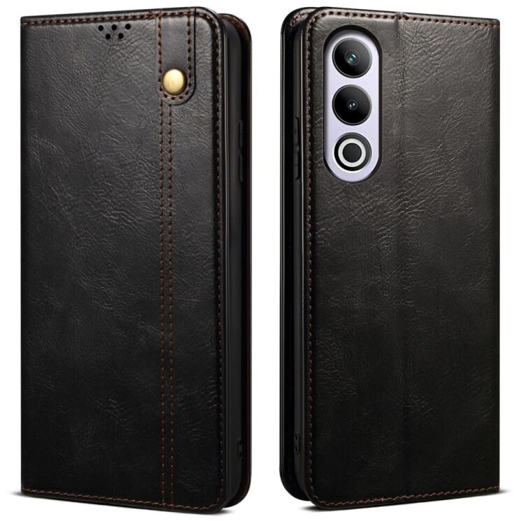 Защитный чехол UniCase Leather Wallet для OnePlus Ace 3V - Black: фото 1 из 6