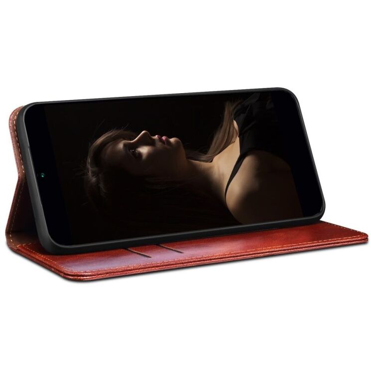 Защитный чехол UniCase Leather Wallet для Xiaomi Redmi Note 14 Pro 5G - Brown: фото 3 из 10