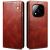 Защитный чехол UniCase Leather Wallet для Xiaomi Redmi Note 14 Pro 5G - Brown: фото 1 из 10