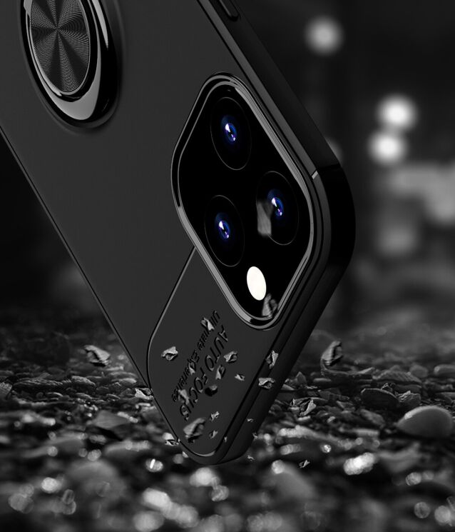 Захисний чохол UniCase Magnetic Ring для Apple iPhone 12 Pro Max - Black / Blue: фото 10 з 14