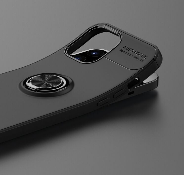 Захисний чохол UniCase Magnetic Ring для Apple iPhone 12 Pro Max - Black / Blue: фото 9 з 14