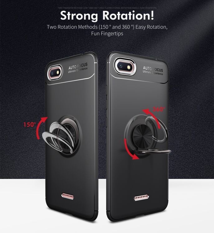 Чехол с магнитным кольцом UniCase Magnetic Ring для Xiaomi Redmi 6A - Blue: фото 9 из 12